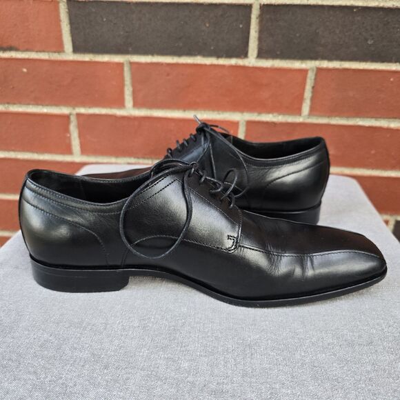 HUGO BOSS Leather Apron Toe Lace Up Derby in Black Size 9 US main image 8